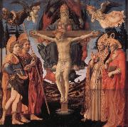 Fra Filippo Lippi The Trinity with Sts Mamas,James the Great,Zeno and Jerome, painting